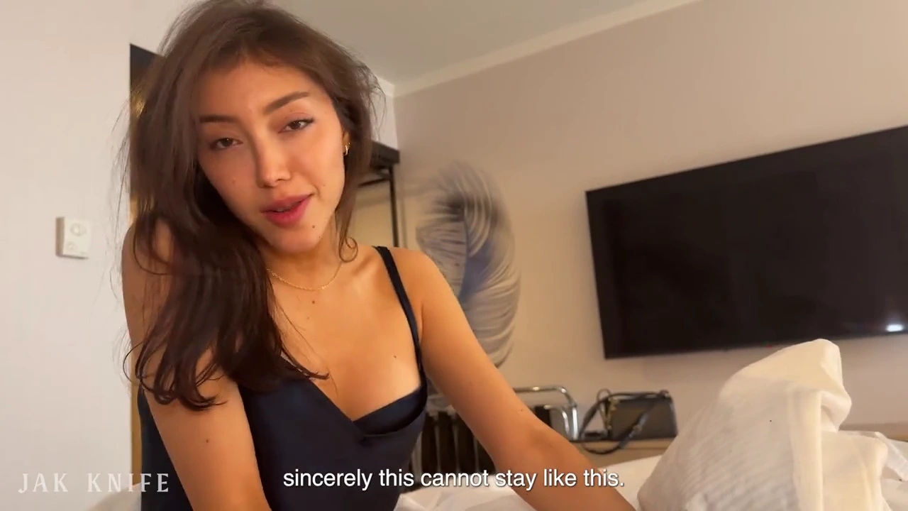 A lucky American man has sex with a hot Spanish woman called Ruth Lee in a hotel room. porn video